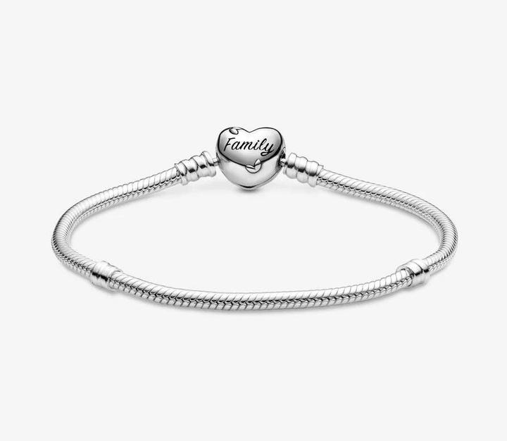 Immagine prodotto Pandora Bracciale con chiusura a cuore a catena di serpente (20 cm, Argento 925, Smalto)