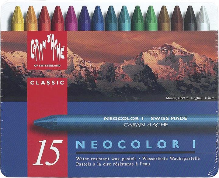 Immagine prodotto Caran d'Ache Neocolor I Metallschachtel (Multicolore, 15 x)
