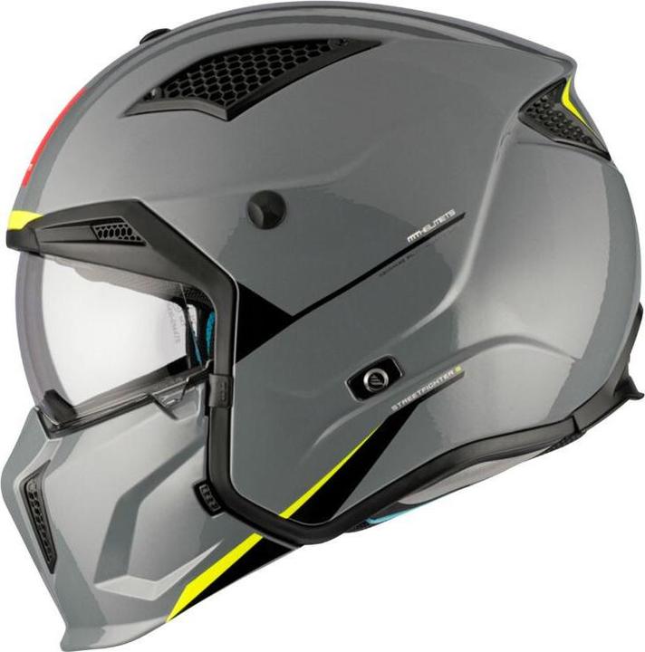 Actual product image MT Helmets single-shield convertible motocross helmet with removable chin strap streetfighter sv uni (ece 22.0 (53 - 54 cm, M)