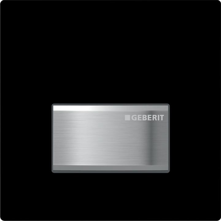 Actual product image Geberit Urinal control type 50 pneumatic glass black/chrome brushed 116.016.DW.5