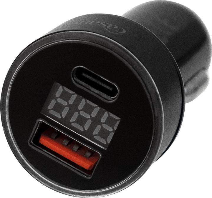 Produktbild Casativo Kfz-USB-Ladegerät, Digitale Spannungsanzeige, USB-C PD/QC & USB-A, 38 W