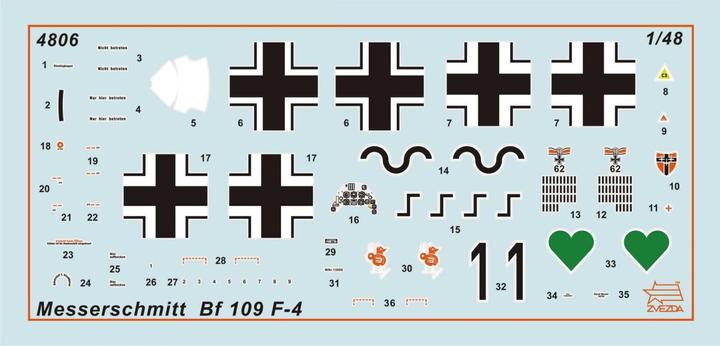 Produktbild Tamiya 1:48 WWII Messerschmitt Bf-109 F4