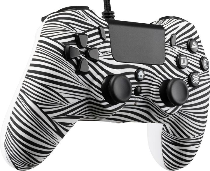 Immagine prodotto Qubick Wired Controller Nero Bianco (PS4) (PS4, PC)
