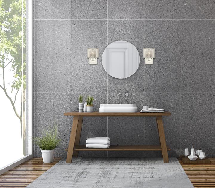 Actual product image Westinghouse Wall Lamp Morrison Brushed Nickel Single Flame (E27)