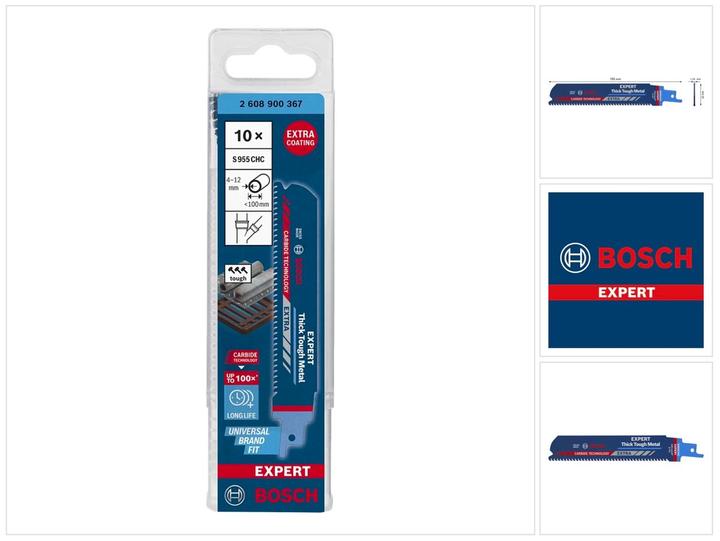 Immagine prodotto Bosch Professional Zubehör Lama per sega alternativa EXPERT 'Thick Tough Metal' S 955 CHC, 10 pezzi