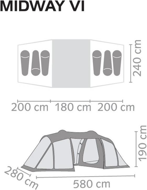 Image du produit Salewa Midway VI (Tente tunnel, 14.20 kg, 6 personnes)
