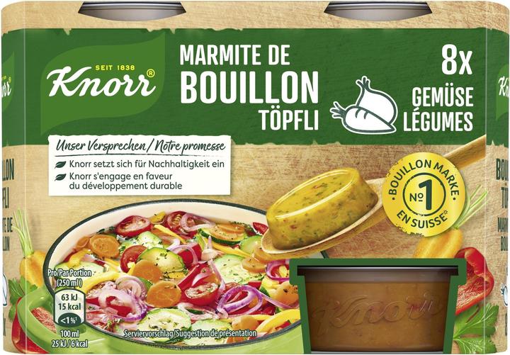 Image du produit Knorr Marmite de bouillon riche en légumes, consistance moelleuse pour sauces, plats de viande & wok (4000 ml)