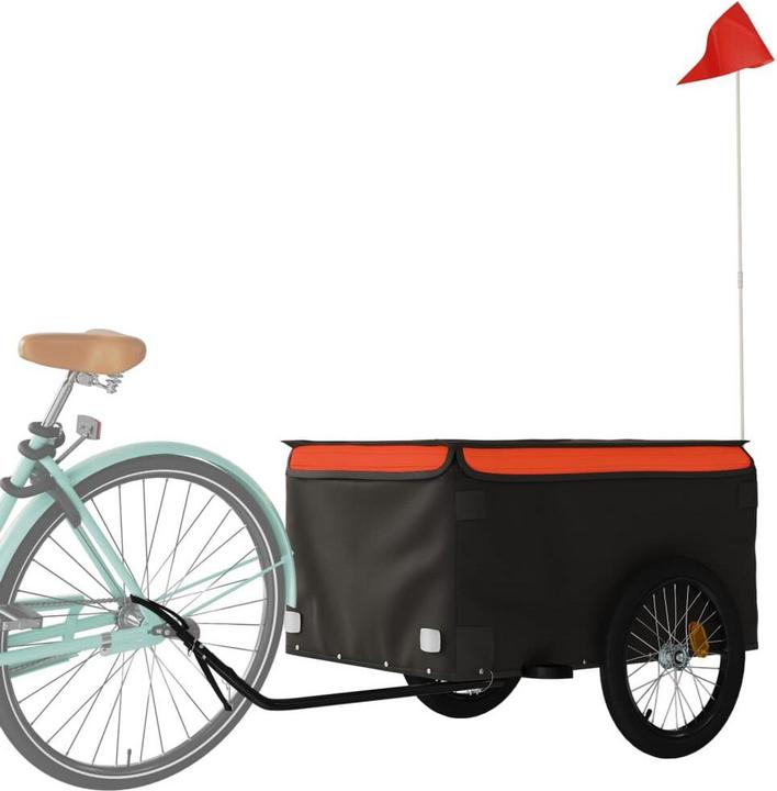 Produktbild VidaXL Lastenanhänger Schwarz und Orange 45 kg Eisen, Farbe