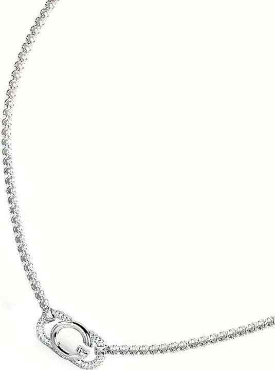 Actual product image Guess 16-18" G LOGO&CRYSTALS TENNIS necklace (Stainless steel)