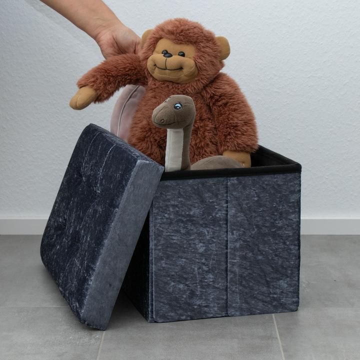 Produktbild Intirilife Sitzbank Samt Grau (49.30 cm)
