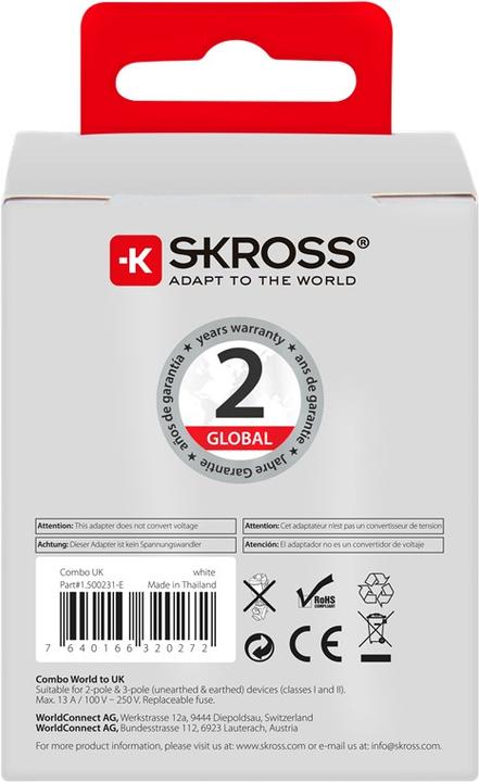 Actual product image Skross World to UK
