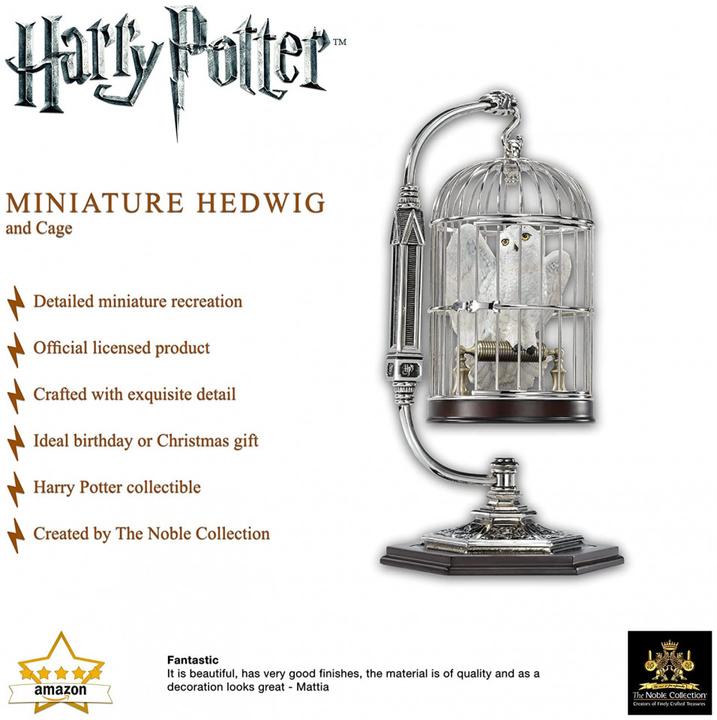 Image du produit Noble Collection Harry Potter Miniature Hedwig en cage