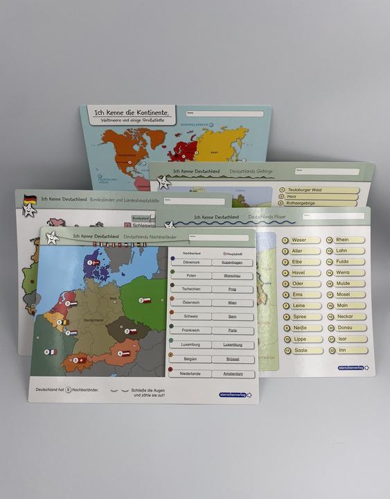 Produktbild Ich kenne Deutschland - 1. Bundesländer & Landeshauptstädte, 2. Flüsse, 3. Gebirge im Set (Deutsch, Katrin Langhans, 2017)