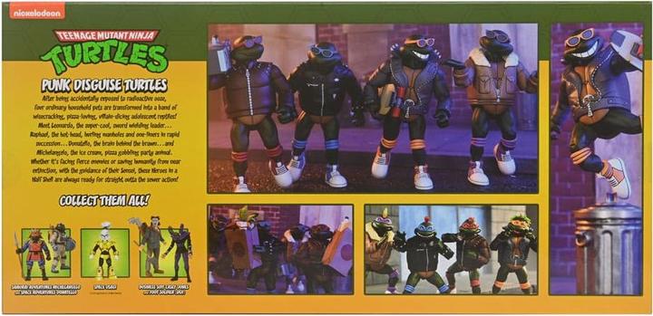 Actual product image Neca Teenage Mutant Ninja Turtles (cartoon) action figures 4-pack Punk Turtles 18 cm