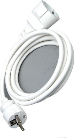 Kopp 143201018 Earth contact extension 3 m, white (3 m, CEE 7/3)