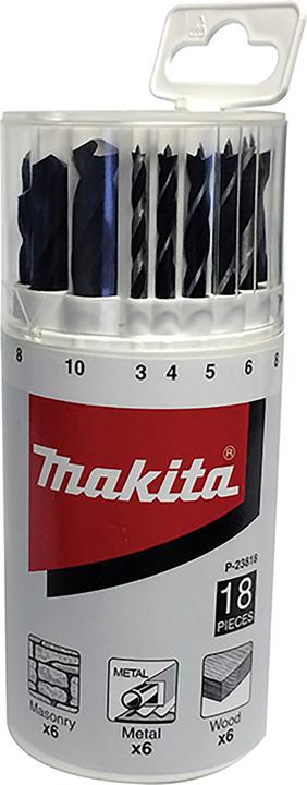 Produktbild Makita P-23818 Bohrer-Set 18-teilig (3, 4, 5, 6, 8, 10 mm)