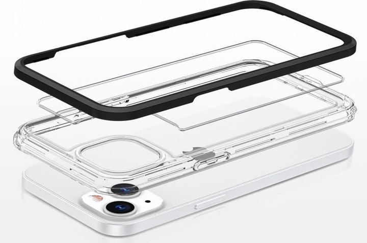 Actual product image Hurtel Clear 3in1 case for iPhone 13 mini gel cover with frame black (Apple iPhone 13 mini)