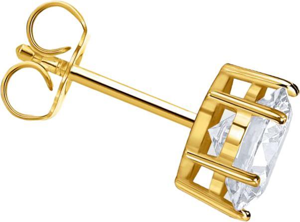 Produktbild Thomas Sabo Ohrstecker mit weissem Stein im Brillantschliff (925er Silber, 750 Gelbgold Vergoldung)