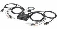 Actual product image StarTech .com SV211DPUA4K USB DisplayPort KVM Switch (Supports 3.5mm audio, DisplayPort 1.2, USB-powered