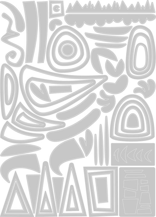 Actual product image Sizzix Thinlits punching template "Infinite Doodles #1"