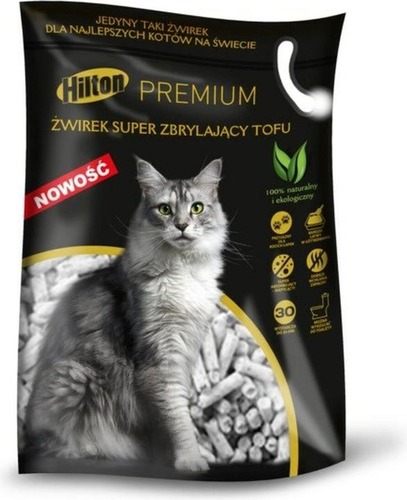 Produktbild Hilton Tofu Super-Klump-Katzenstreu - 2 5 kg (Schnell absorbierend, Antibakteriell, Nicht staubend, Neutralisierend, Klumpend, 2.50 kg)