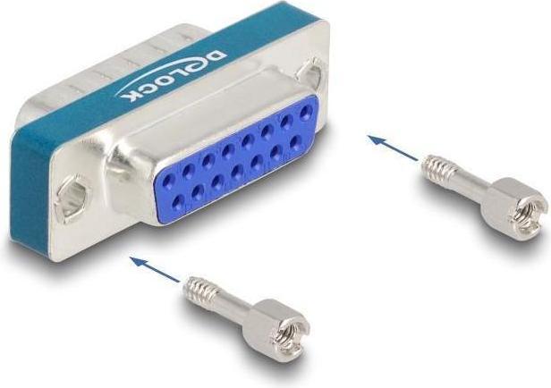 Immagine prodotto Delock Filtro di soppressione delle interferenze HF/EMI da spina a presa D-Sub 15 pin con induttivo