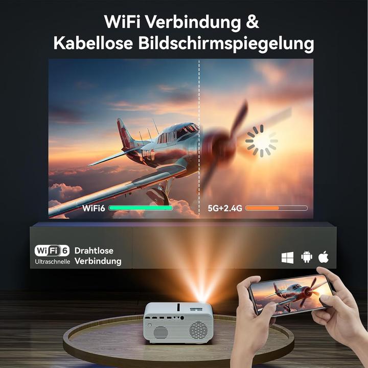 Actual product image Zoomcat Autofokus Heimkino Beamer 4K (20000 lm)