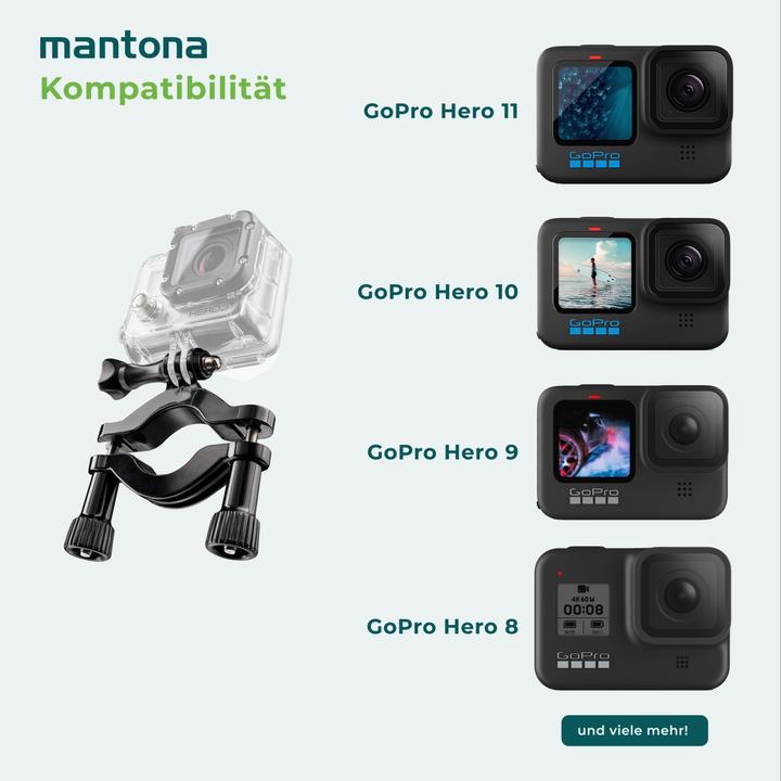 Produktbild mantona Rohrbefestigung 22-62mm für GoPro (Diverse)