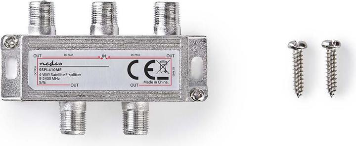 Actual product image Nedis Satellite Splitter | 5 - 2400 MHz | 11.5 dB | Number of inputs: 1 | Number of outputs: 4 | I (CAT5)