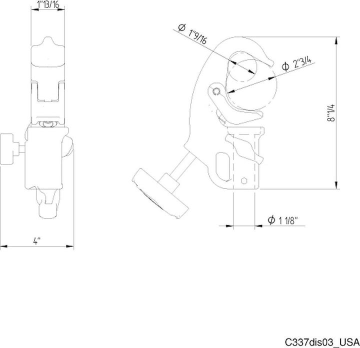Nährwerte und Zutaten Avenger Quick Action Junior Clamp mit 28 mm Sockel (Stativklemme)