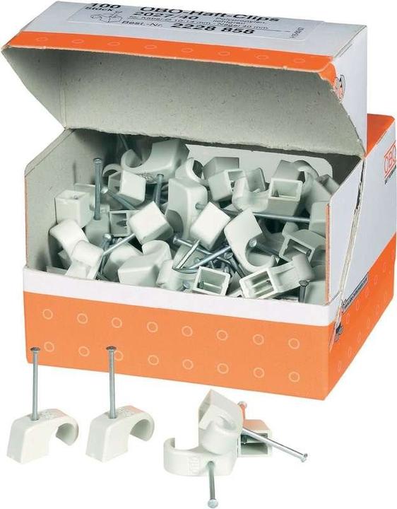 Produktbild OBO Bettermann OBO Haft-Clip 10-14 mm L40 grau 100 Stck 2228858L40GR
