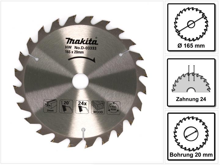 Produktbild Makita CIRCULAR SAW BLADE 165X20MM 24T