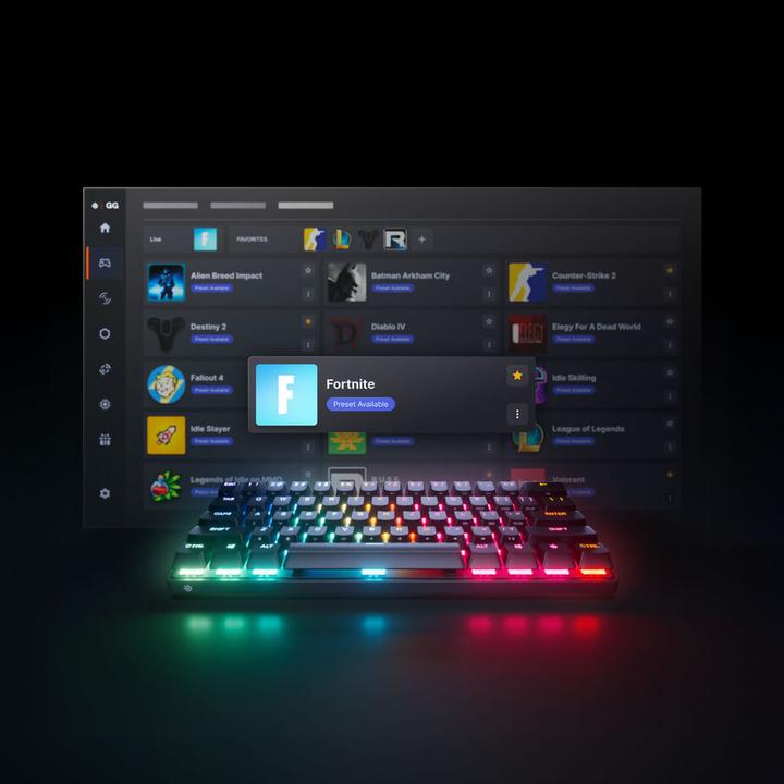 Image du produit SteelSeries Apex Pro Gen 3 Mini (schwarz, DE-Layout, OmniPoint 3.0) (DE, Filaire)