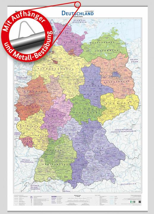 Produktbild Verwaltungskarte Deutschland 1 : 750 000