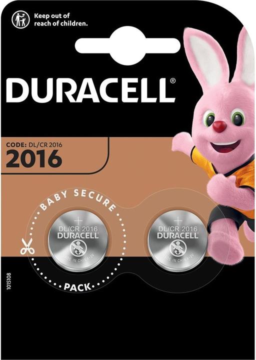 Duracell Lithium-Batterie DL 2016 B2 (2 Stk., CR2016, 165 mAh)