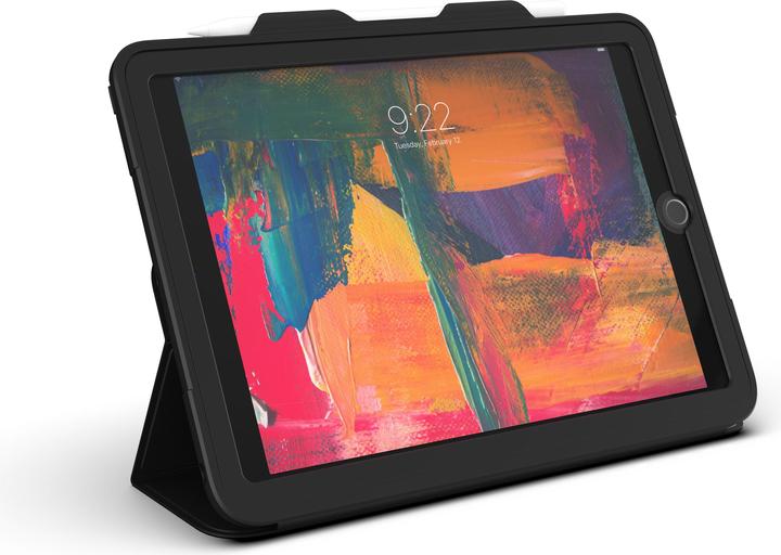 Produktbild Zagg Rugged Messenger - Schutzhülle Flip-Hülle für Tablet - widerstandsfähig - Silikon - Schwarz... (iPad)