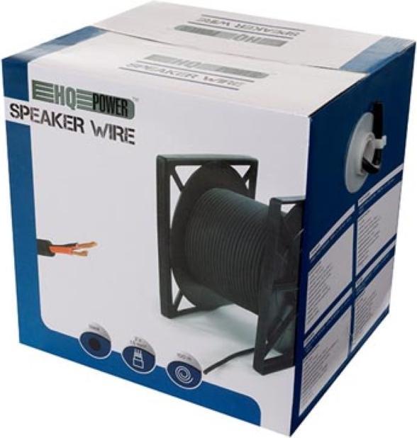 Actual product image Cables HIGH QUALITY SPEAKER WIRE - BLACK - 2 x 1.50 mm² - 100 m (100 m, 1.50 mm²)