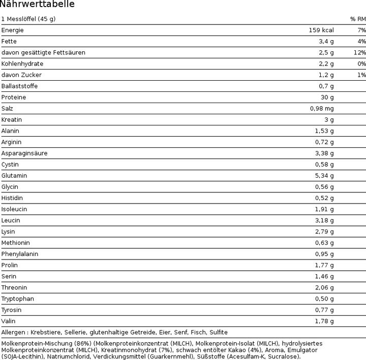 Valori nutrizionali e ingredienti Muscle Tech Nitro Tech Performance (Vaniglia, 1 pz., 1800 g)