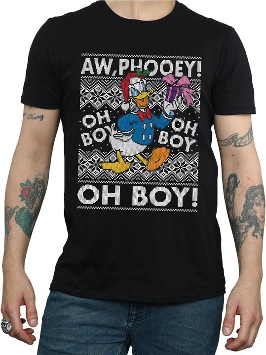 Immagine prodotto Disney Donald Duck Christmas Fair Isle Maglietta Uomo (XXL)