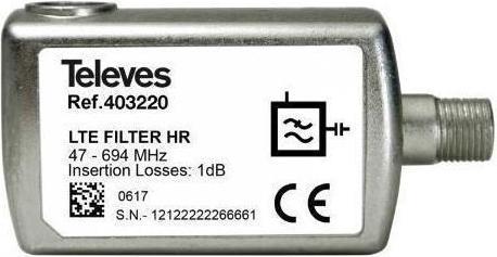 Actual product image Televes LTE filter