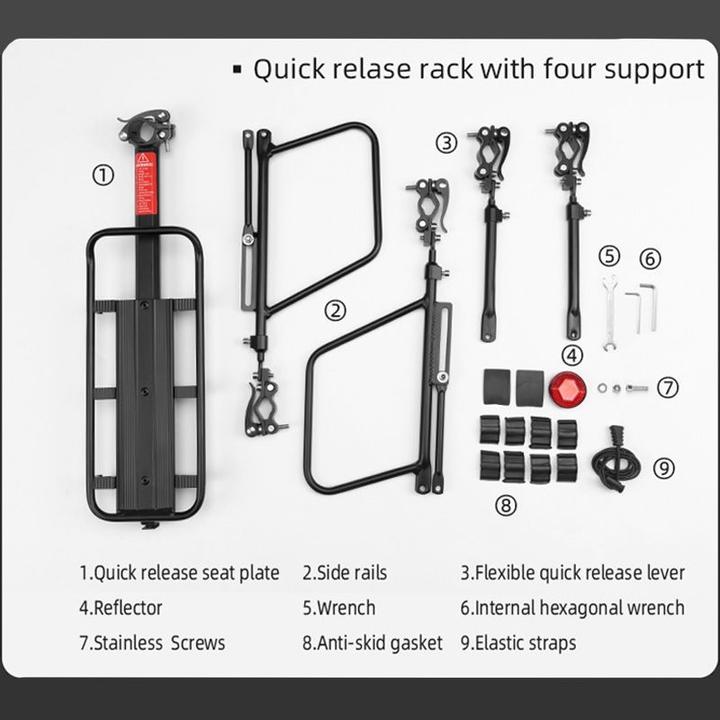 Produktbild Rockbros 33210004001 bicycle rack with shelf - black