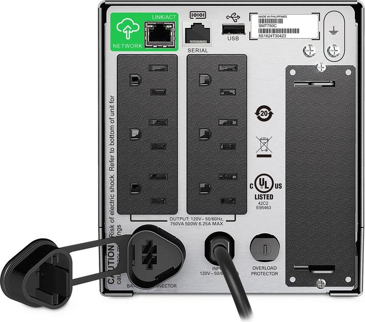 Actual product image APC Smart-UPS 750VA LCD US Version Tower Smartslot USB with Smartconnect (750 VA, 500 W, Line-interactive UPS)