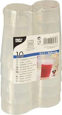 Produktbild Papstar 10 Mehrweg-Trinkbecher 0,2 l (10 x)
