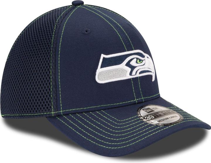 New Era 39Thirty Stretch Mesh Cap - Seattle Seahawks - M/L (M/L)