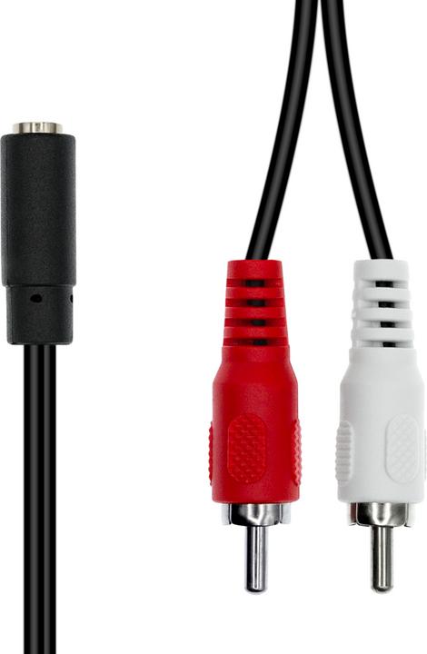 ProXtend Mini-Jack 3-Pin to 2 x RCA Cable F-M Black 20cm (0.20 m)