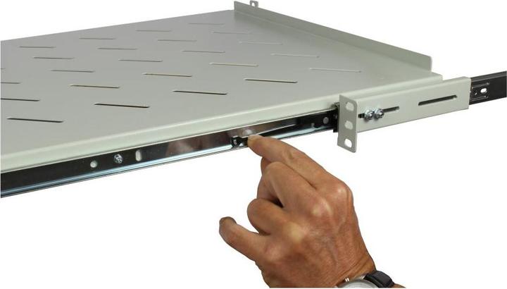 Produktbild Allnet 48,30cm (19")zbh. Fachboden ausziehbar, für 1200mm Schrank tiefe, Lichtgrau, t950-1050mm