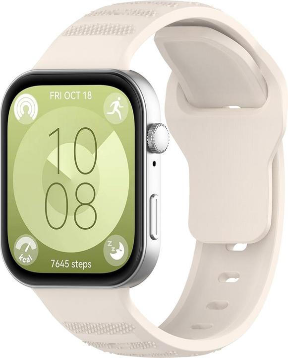Actual product image Techsuit - Watchband (W050) - Huawei Watch Fit 3 - Beige (Silicone)