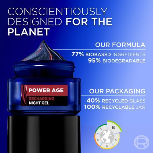 Actual product image L'Oréal Paris Men Expert Power Age Recharging Night Gel (50 ml, Face gel)