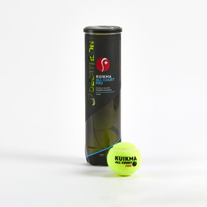 Actual product image Artengo Tennisball Kuikma - All Court Pro Swiss vielseitig 4er Dose