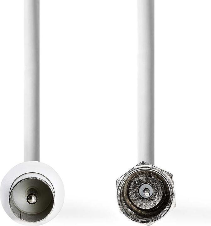 Produktbild Nedis Satellite & Antenna Cable F Male IEC (Coax) Male Nickel Plated 75 Ohm Double Shielded 5.00 m R (75 dB, Antennenkabel)